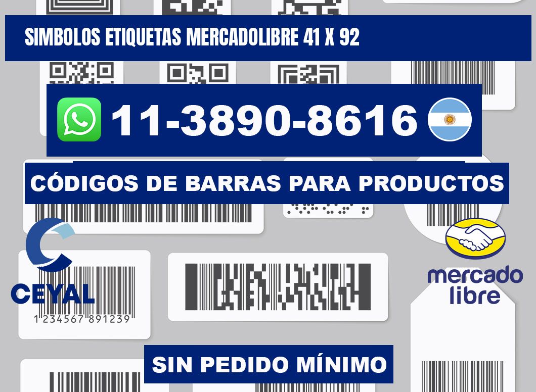 SIMBOLOS ETIQUETAS MERCADOLIBRE 41 x 92