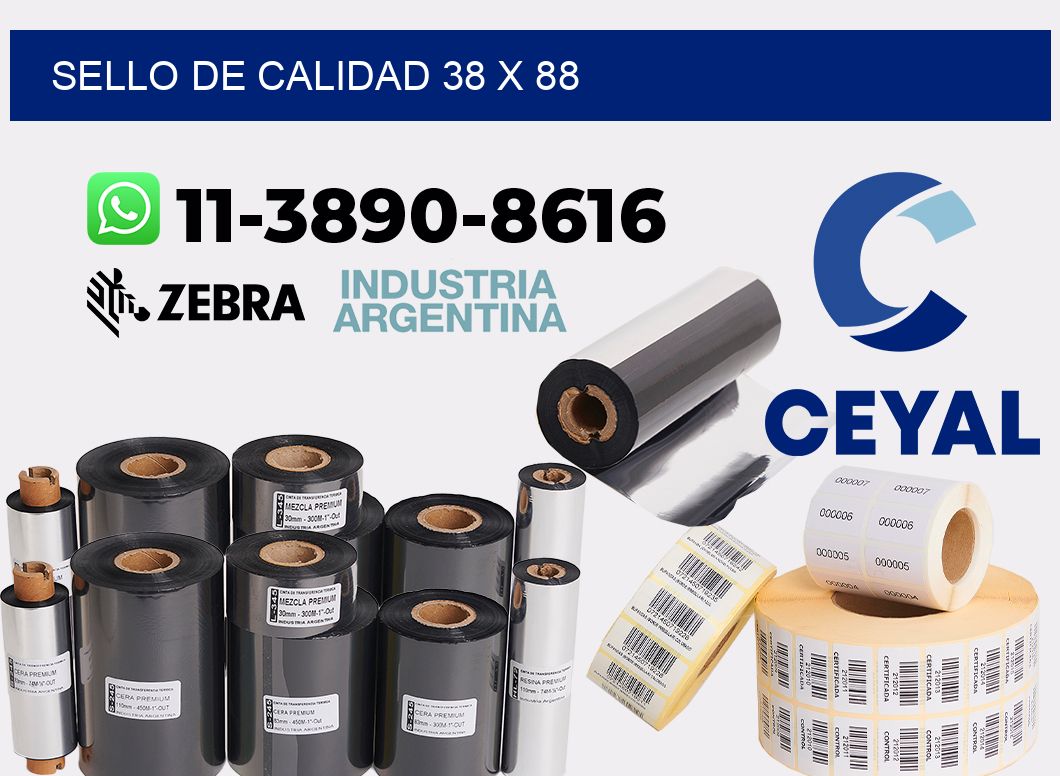 Sello de calidad 38 x 88