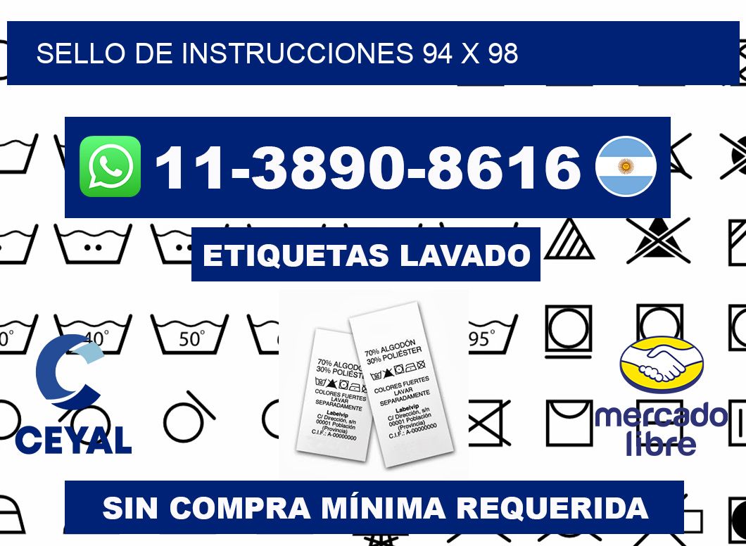 Sello de instrucciones 94 x 98