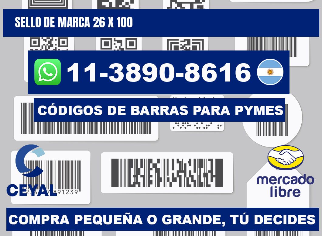 Sello de marca 26 x 100