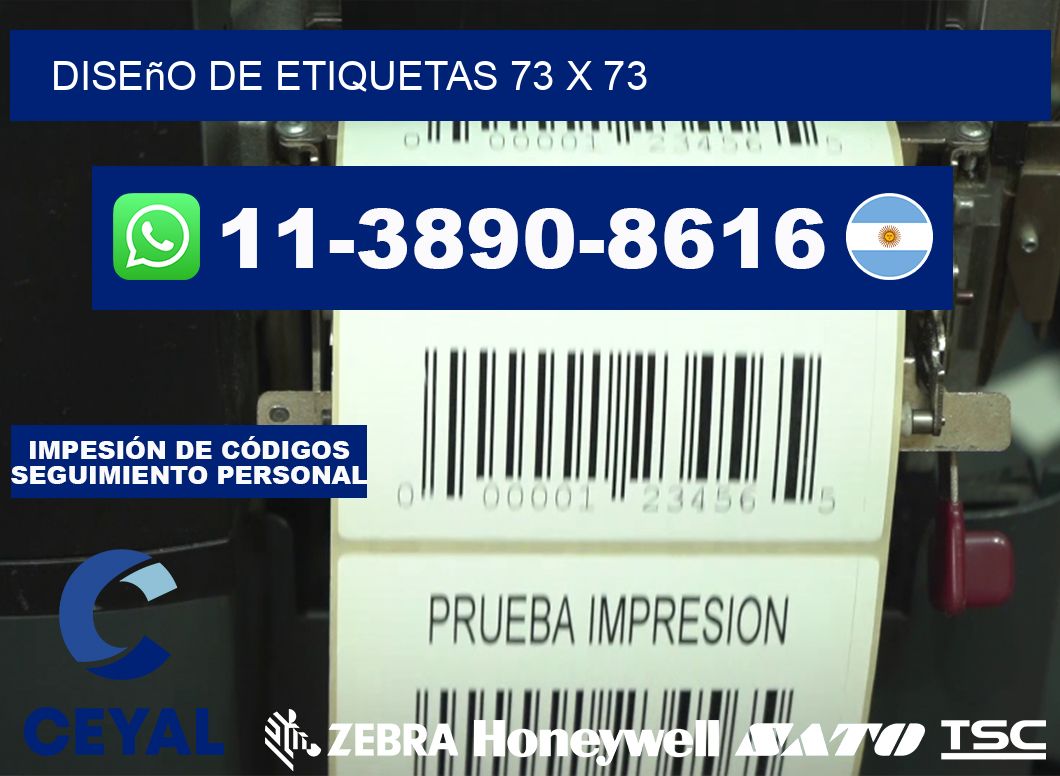 diseño de etiquetas 73 x 73