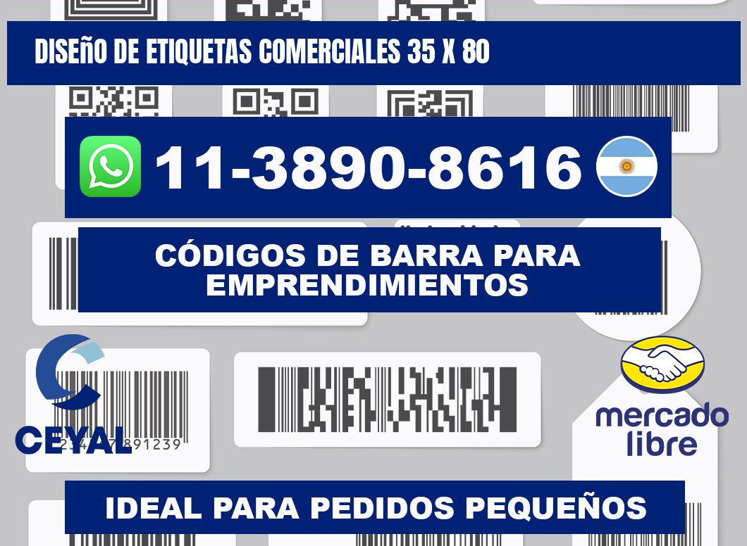 diseño de etiquetas comerciales 35 x 80