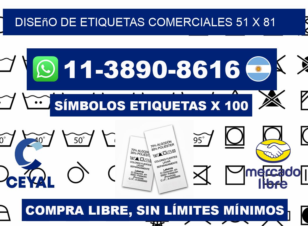 diseño de etiquetas comerciales 51 x 81