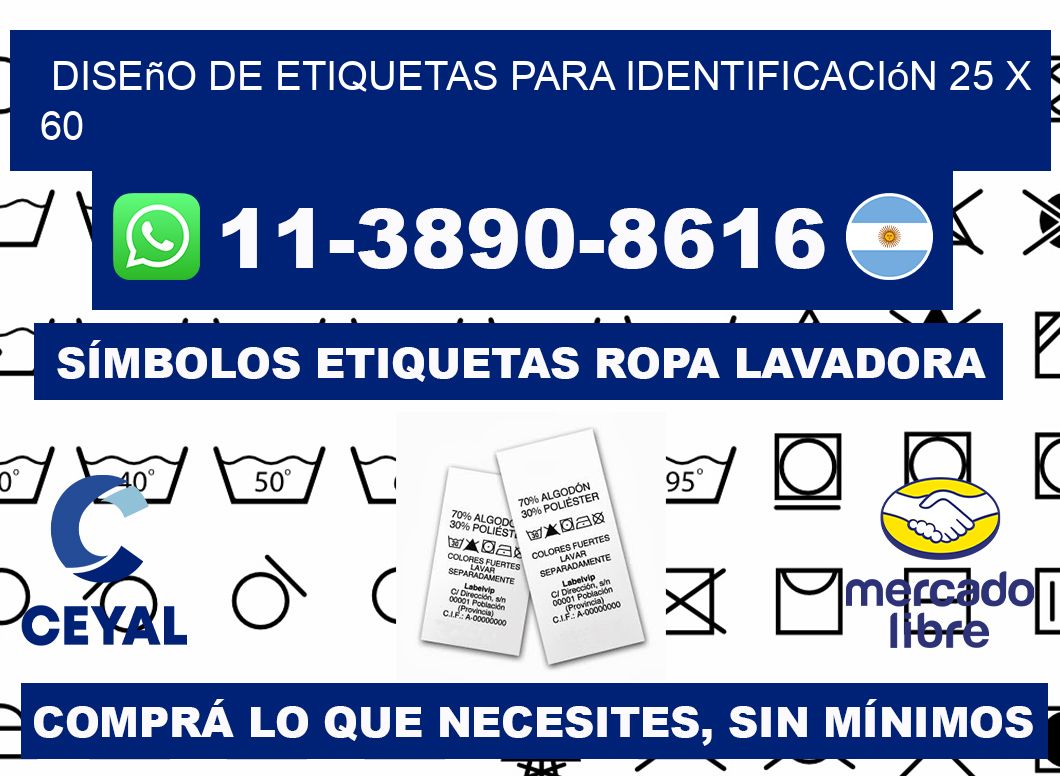 diseño de etiquetas para identificación 25 x 60
