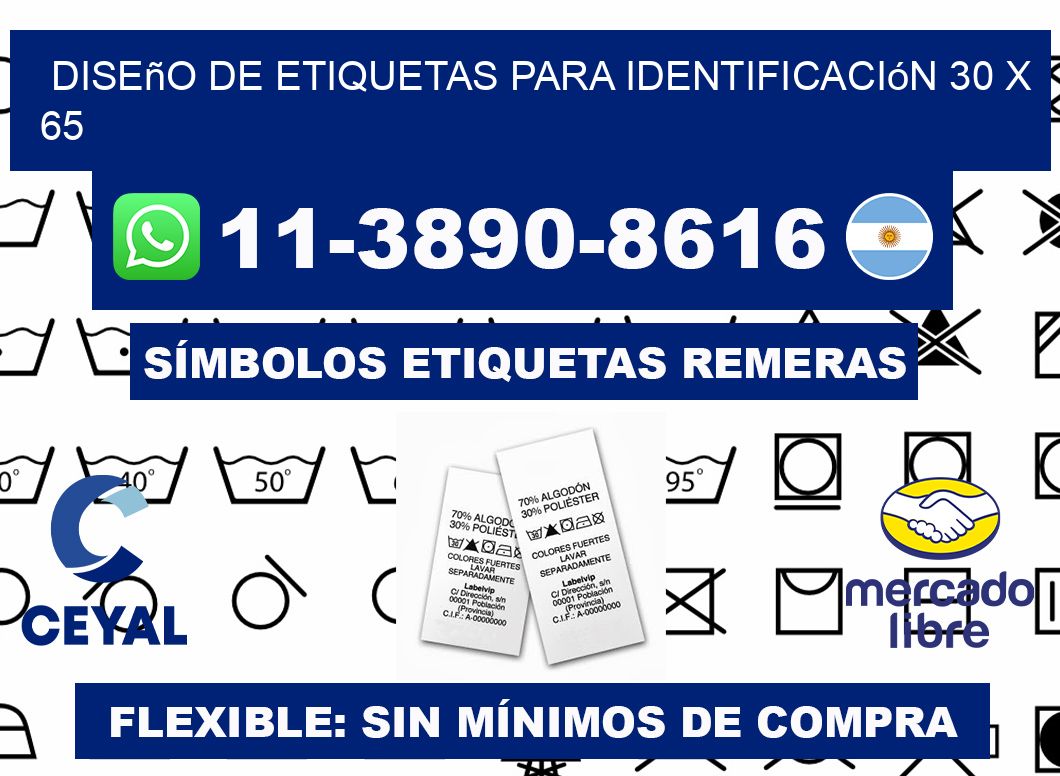 diseño de etiquetas para identificación 30 x 65