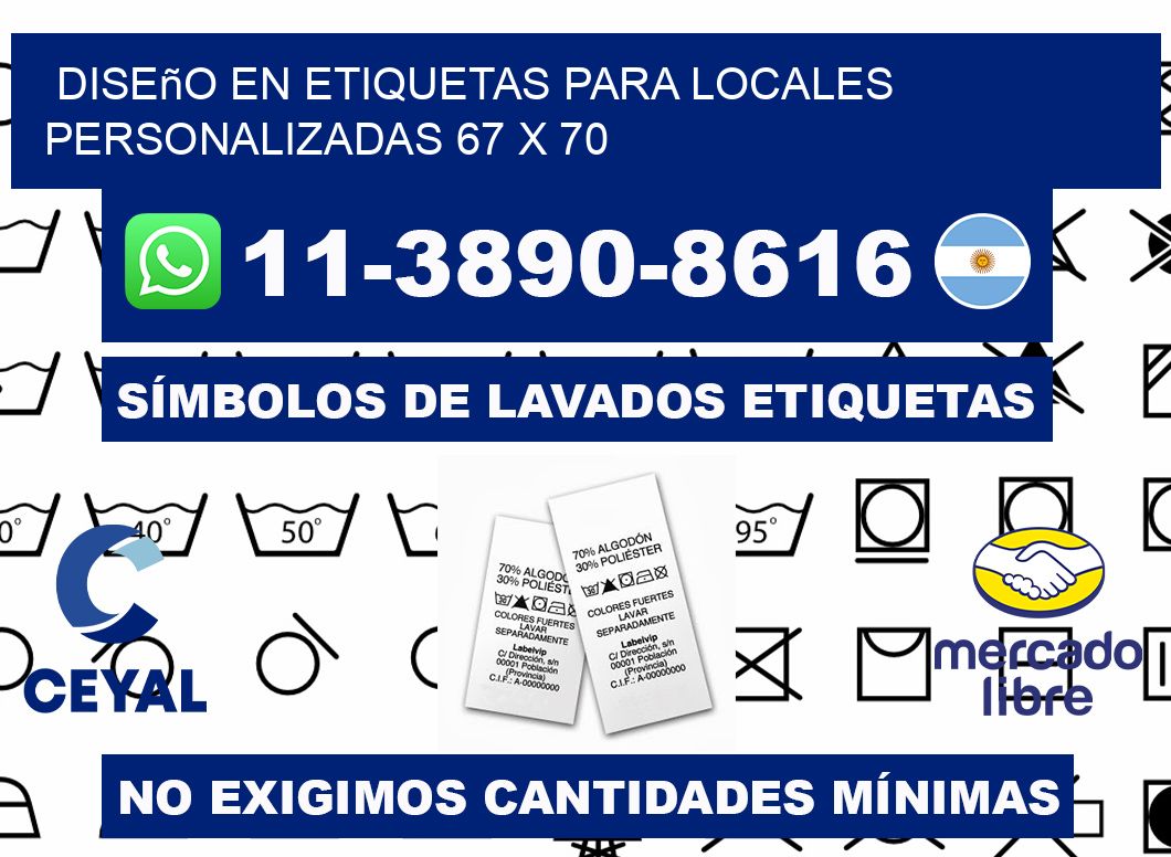 diseño en etiquetas para locales personalizadas 67 x 70