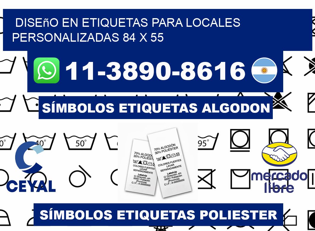 diseño en etiquetas para locales personalizadas 84 x 55