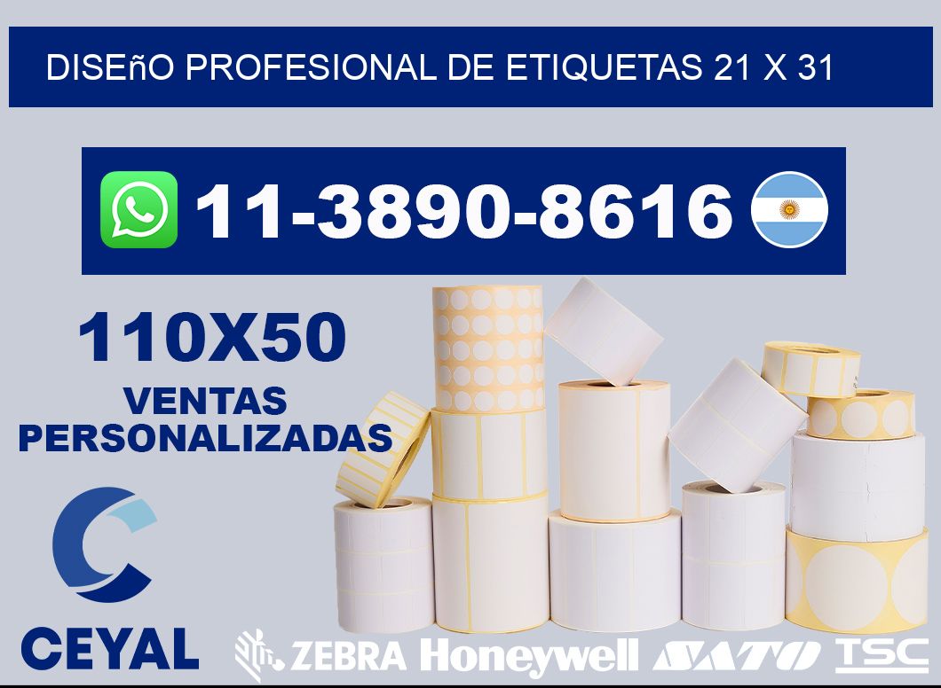 diseño profesional de etiquetas 21 x 31