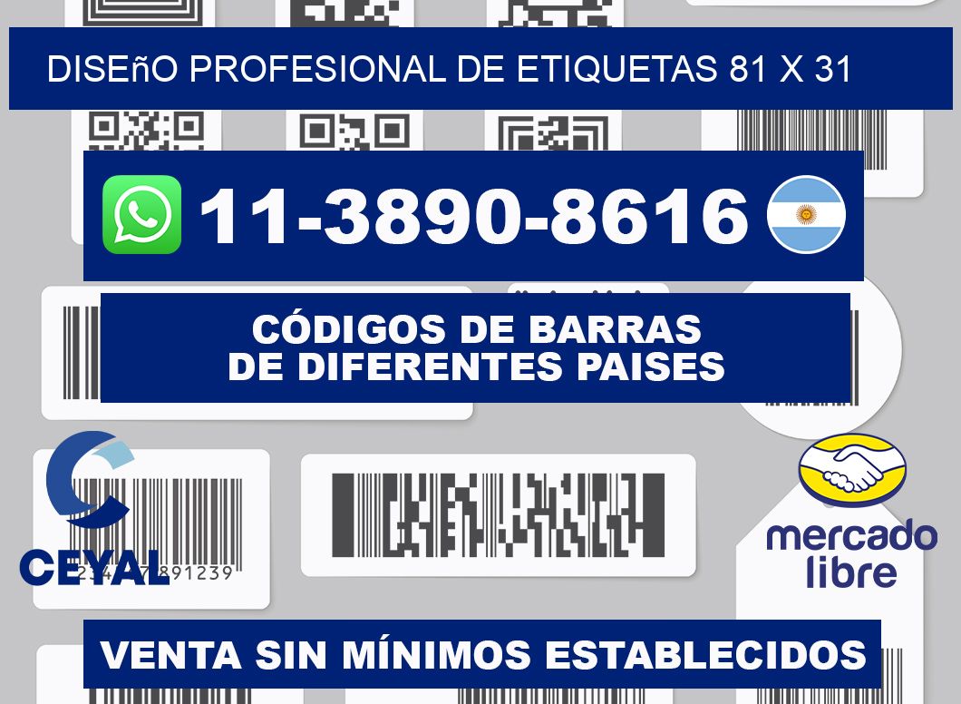 diseño profesional de etiquetas 81 x 31