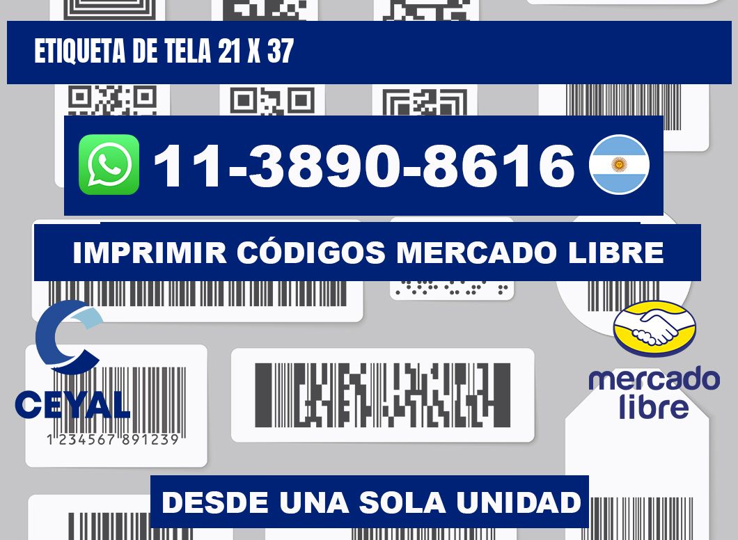 etiqueta de tela 21 x 37