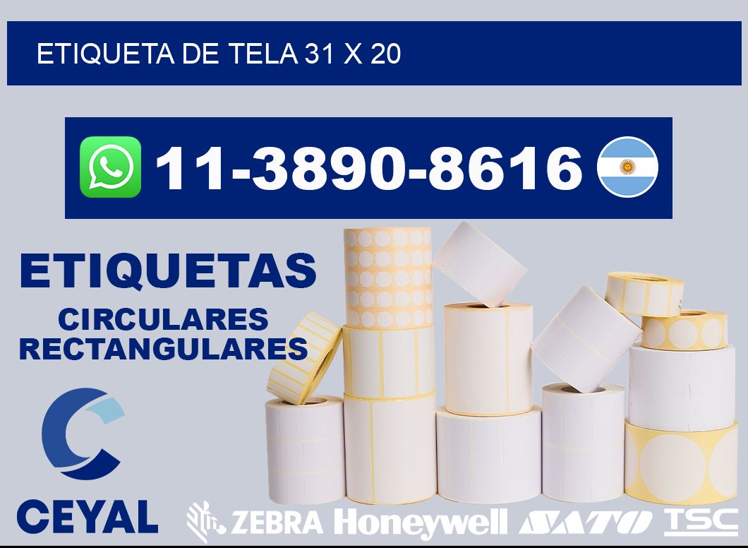 etiqueta de tela 31 x 20
