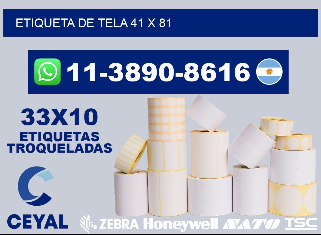 etiqueta de tela 41 x 81