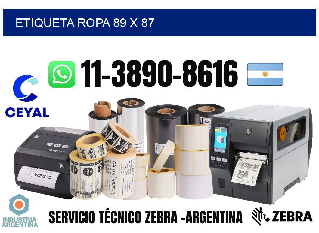 etiqueta ropa 89 x 87