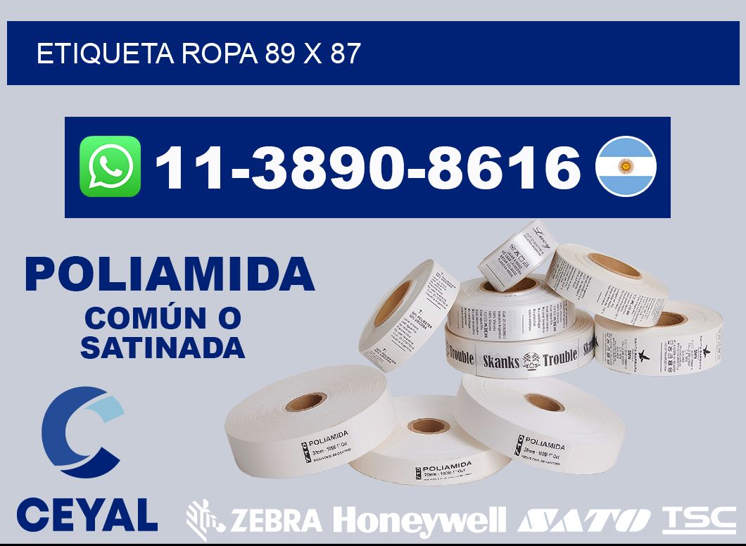 etiqueta ropa 89 x 87