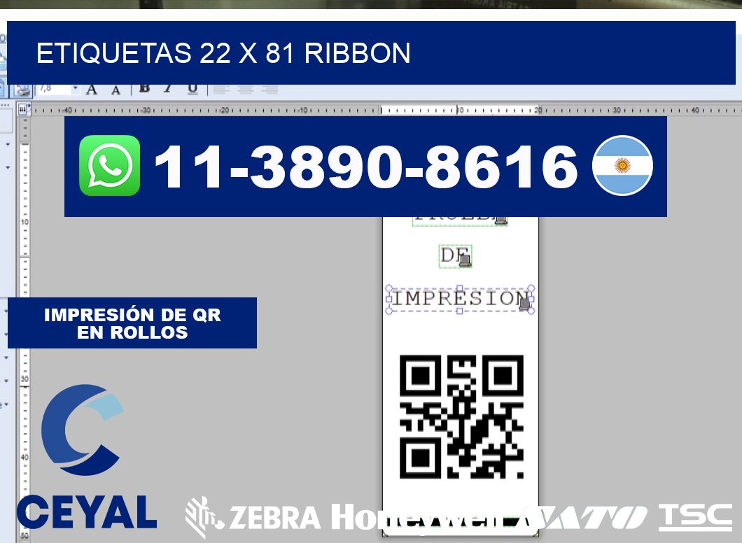 etiquetas 22 x 81 ribbon