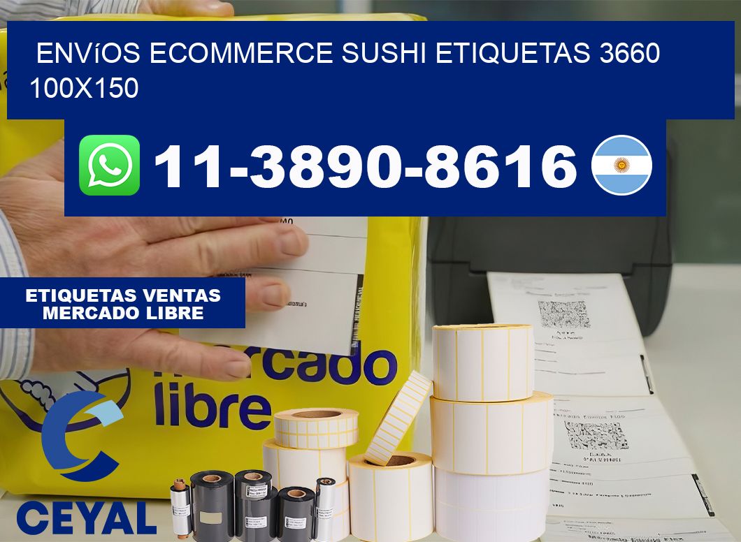 Envíos Ecommerce sushi etiquetas 3660 100×150