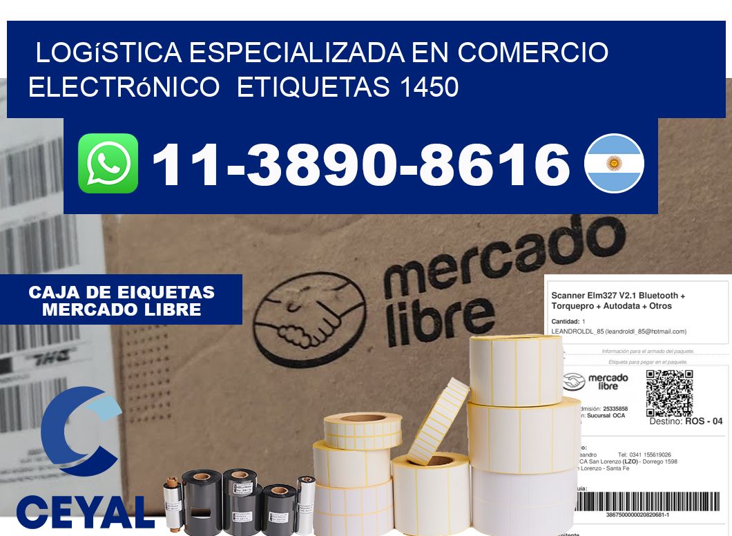 Logística especializada en comercio electrónico etiquetas 1450