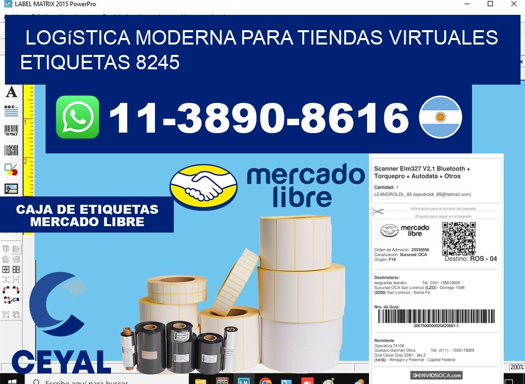 Logística moderna para tiendas virtuales etiquetas 8245