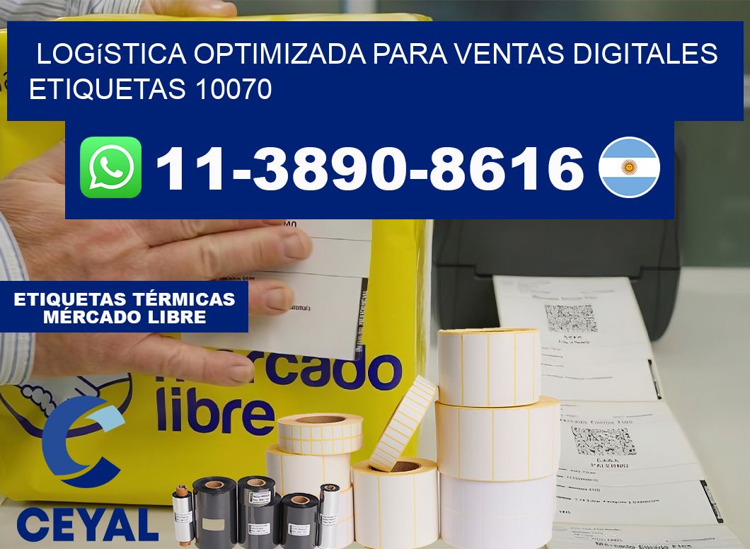Logística optimizada para ventas digitales  etiquetas 10070