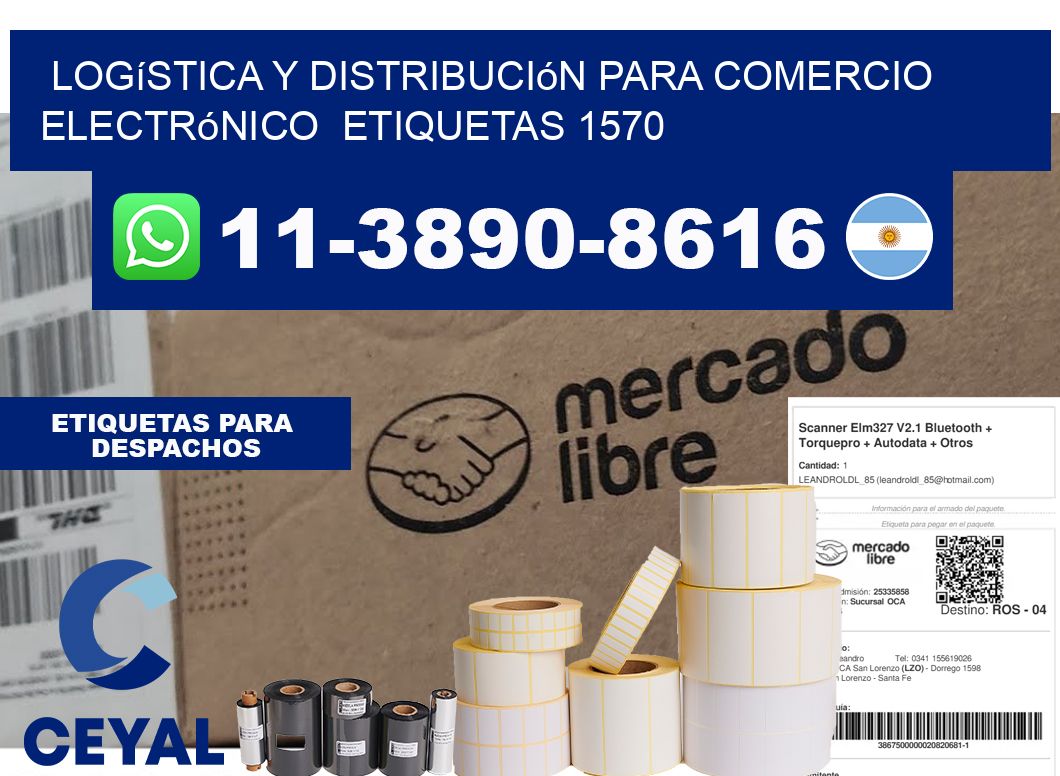 Logística y distribución para comercio electrónico etiquetas 1570
