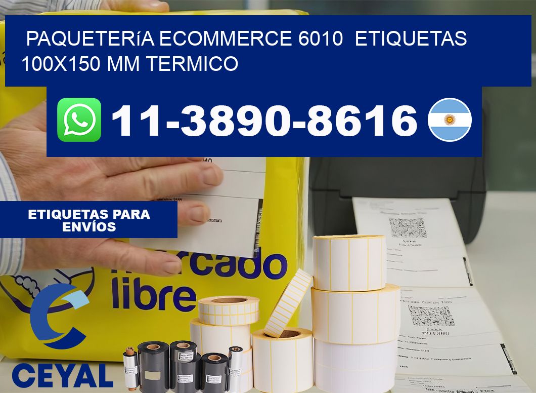 Paquetería eCommerce 6010  etiquetas 100×150 mm termico