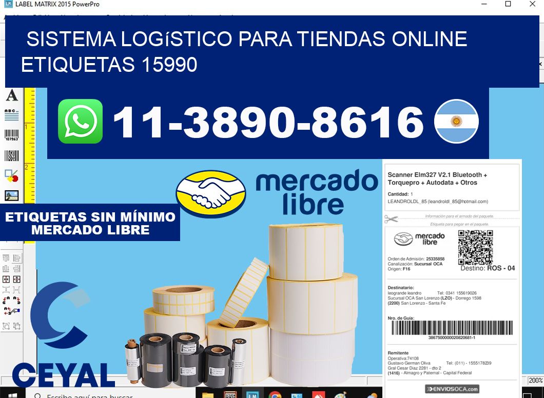 Sistema logístico para tiendas online etiquetas 15990