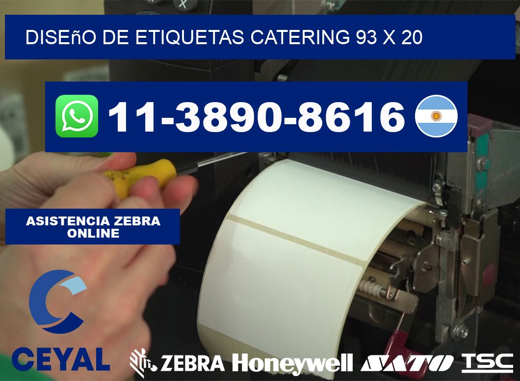 diseño de etiquetas catering 93 x 20