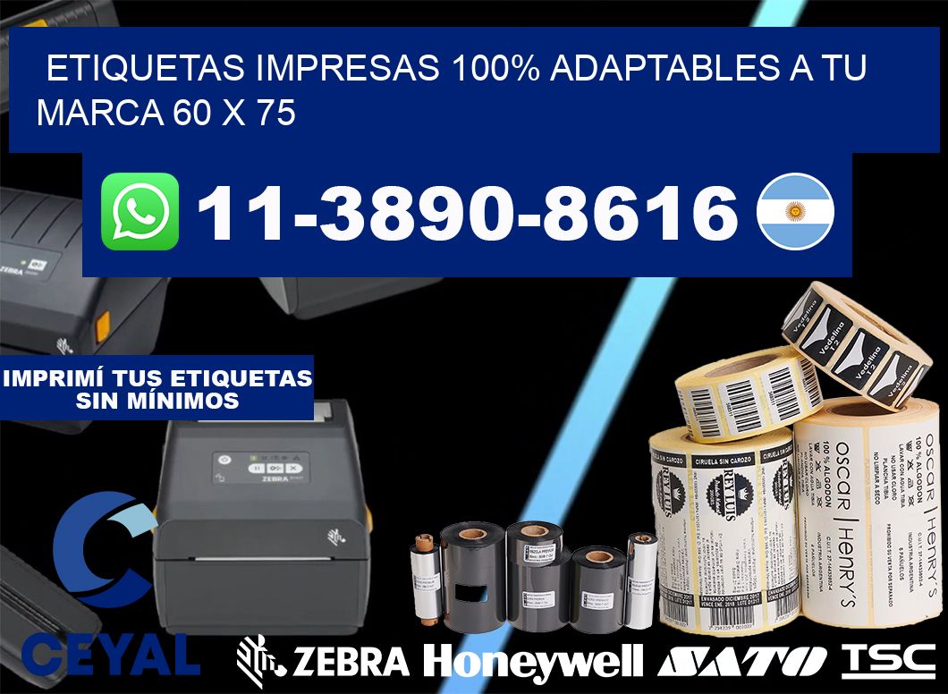 etiquetas impresas 100% adaptables a tu marca 60 x 75