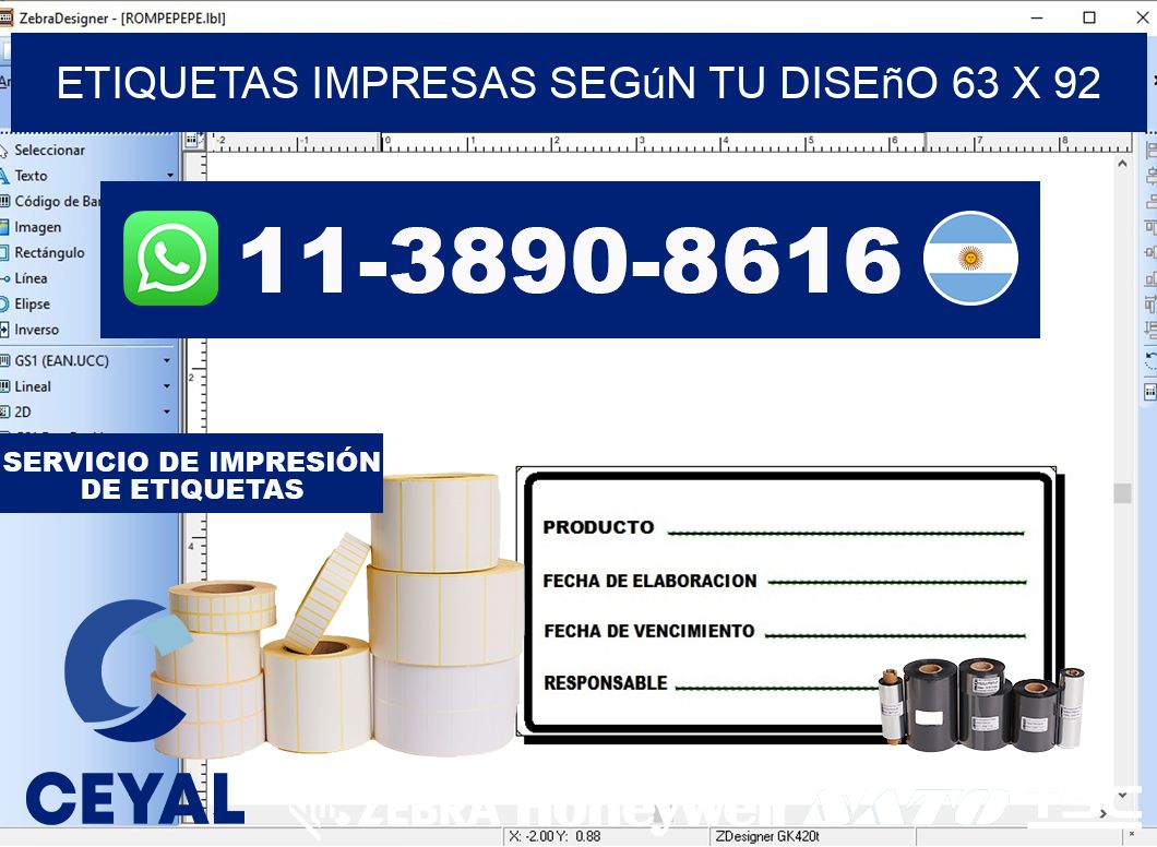 etiquetas impresas según tu diseño 63 x 92