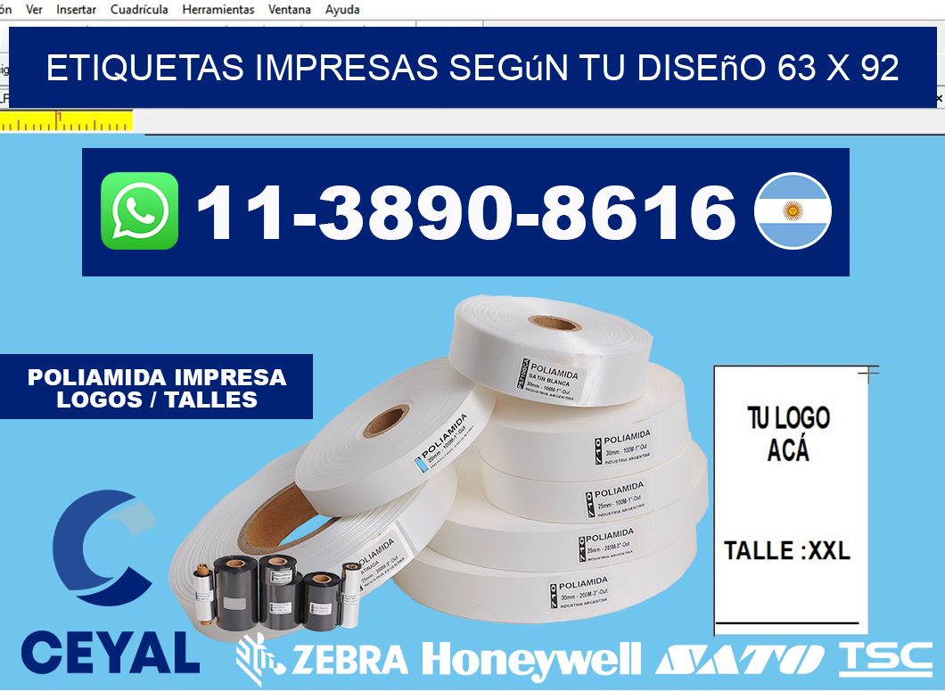 etiquetas impresas según tu diseño 63 x 92