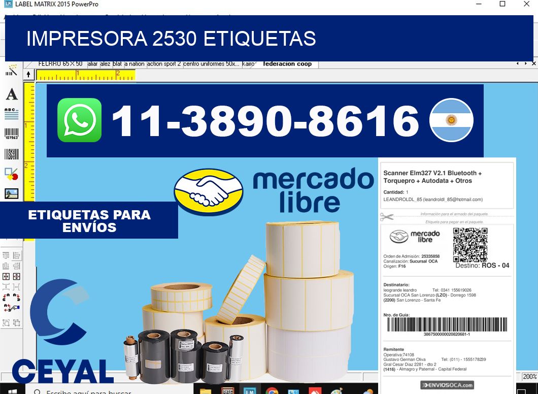 impresora 2530 etiquetas