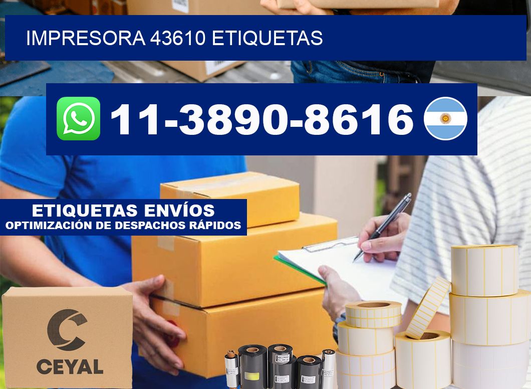 impresora 43610 etiquetas