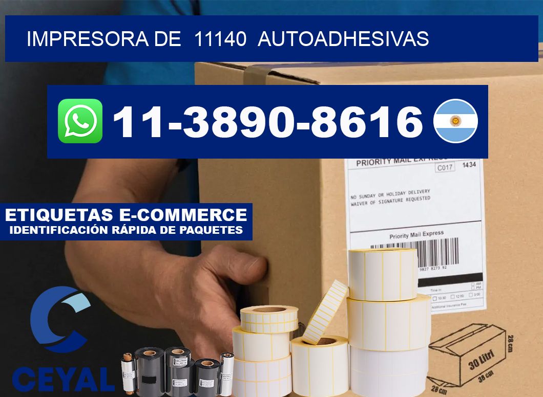 impresora de 11140 autoadhesivas