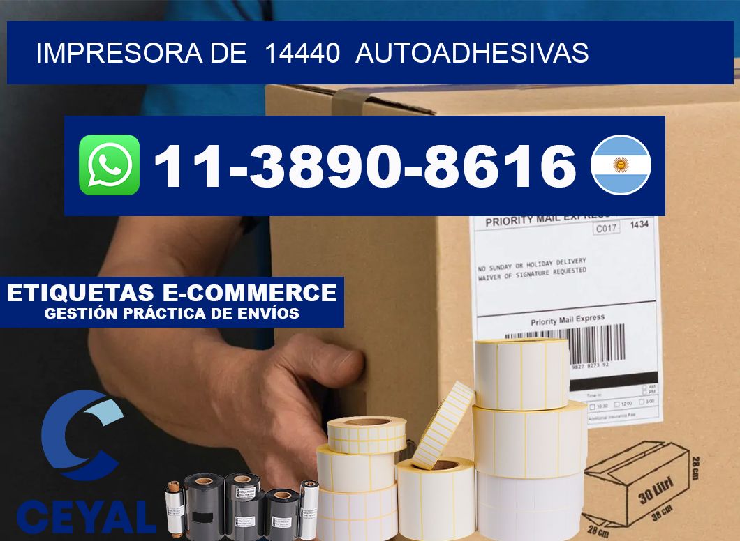impresora de 14440 autoadhesivas