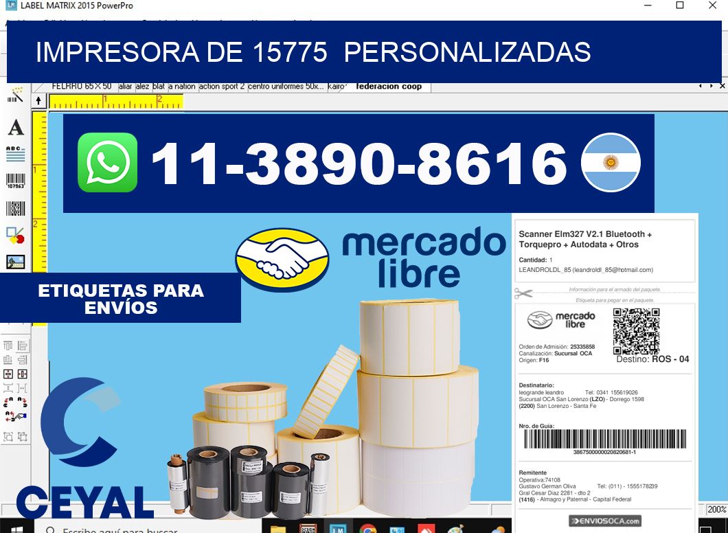 impresora de 15775 personalizadas