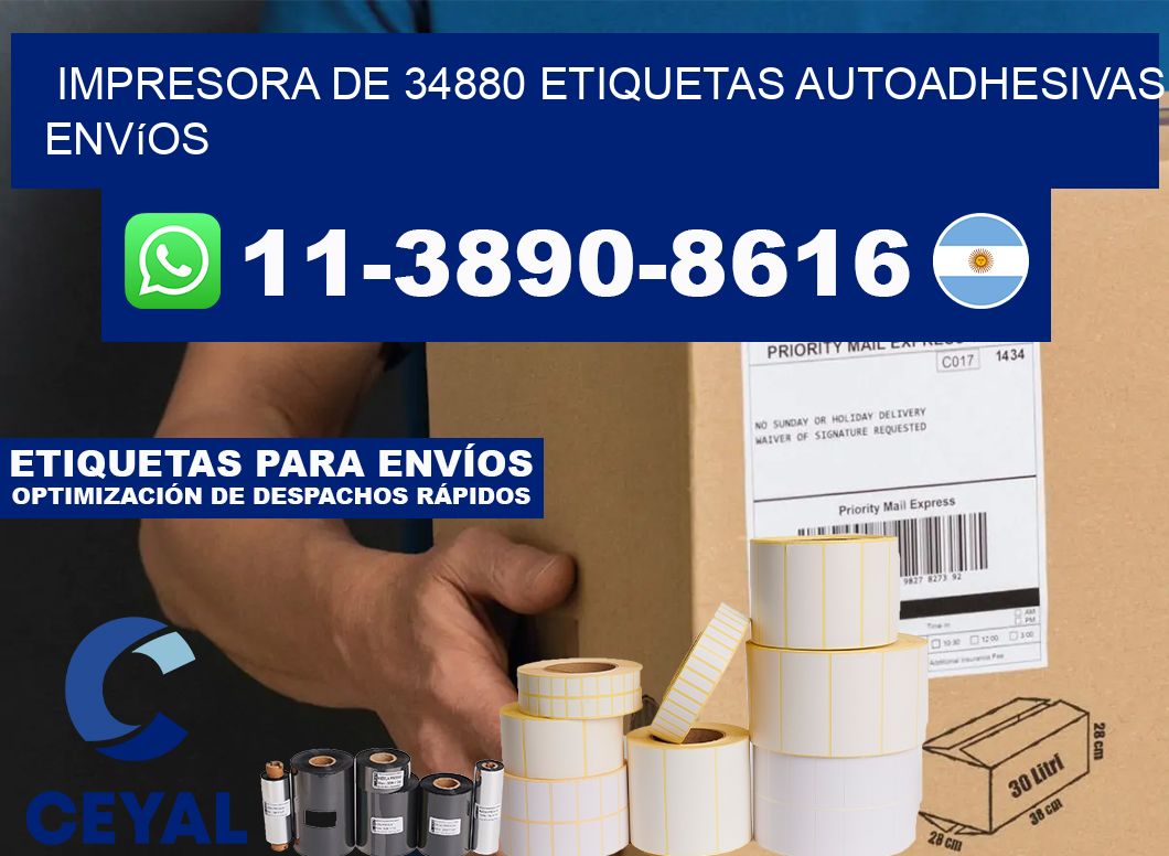 impresora de 34880 etiquetas autoadhesivas envíos