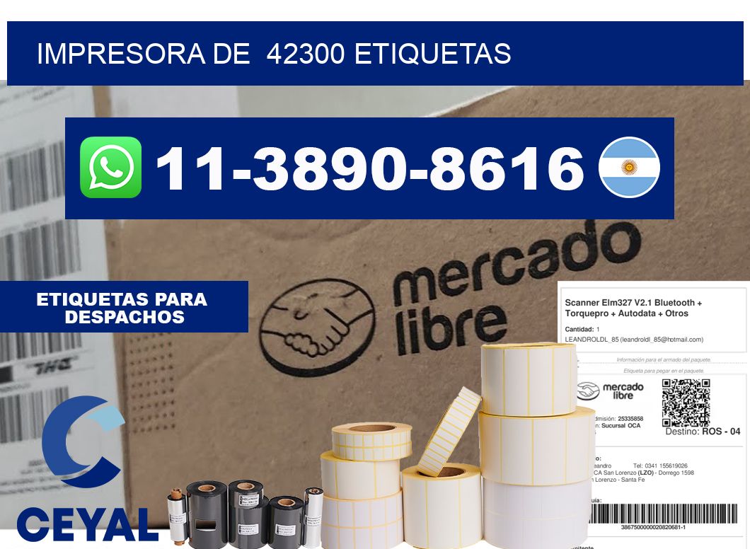 impresora de  42300 etiquetas