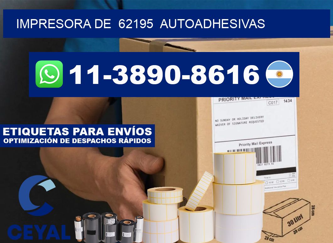 impresora de 62195 autoadhesivas