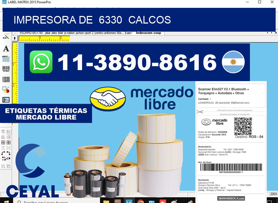 impresora de  6330  calcos