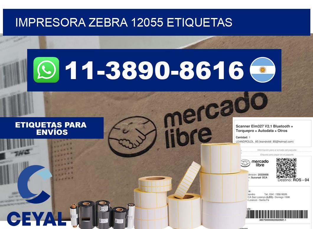 impresora zebra 12055 etiquetas