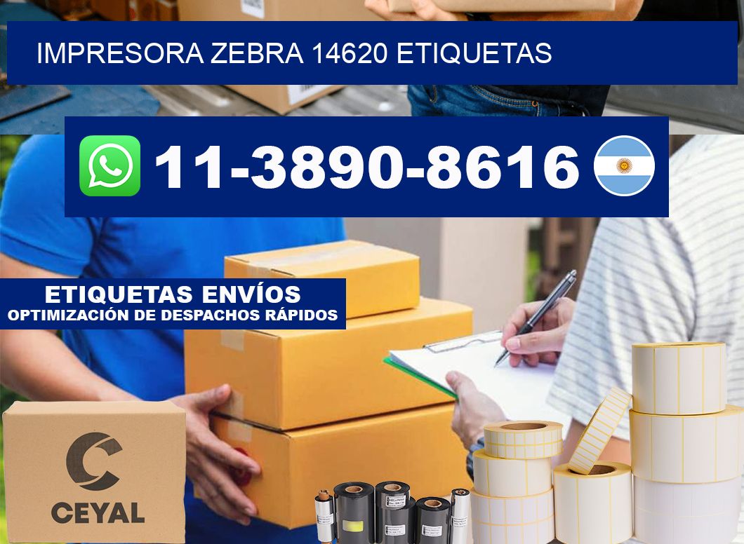 impresora zebra 14620 etiquetas
