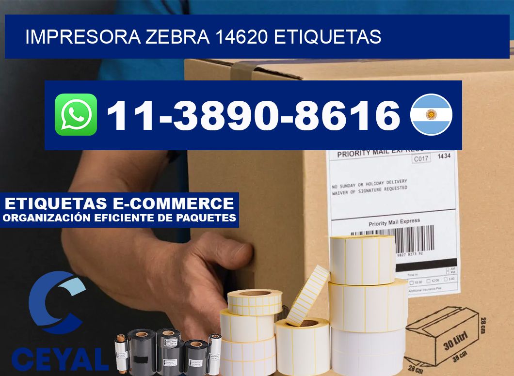 impresora zebra 14620 etiquetas