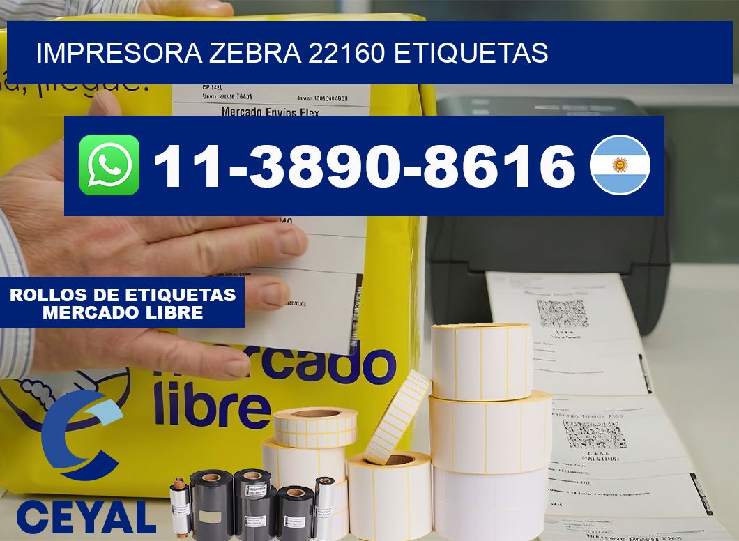 impresora zebra 22160 etiquetas