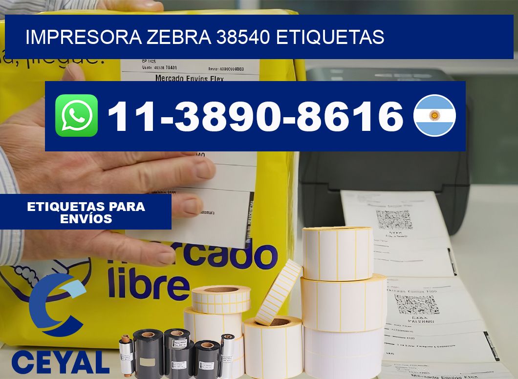 impresora zebra 38540 etiquetas