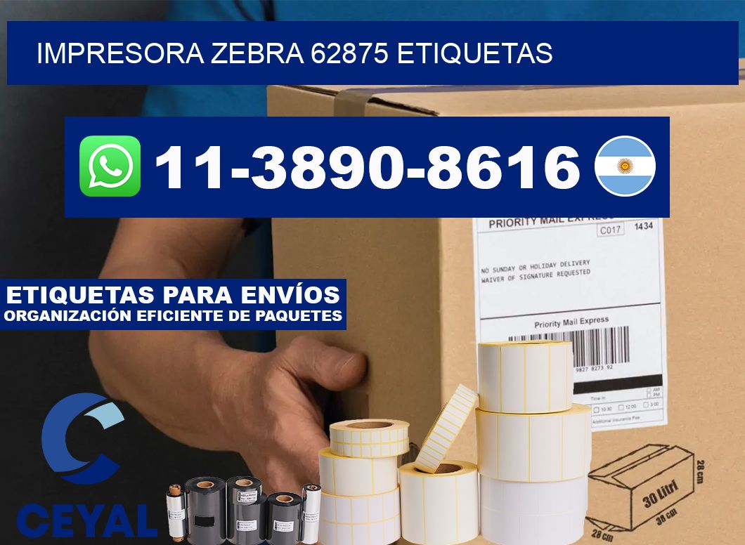 impresora zebra 62875 etiquetas