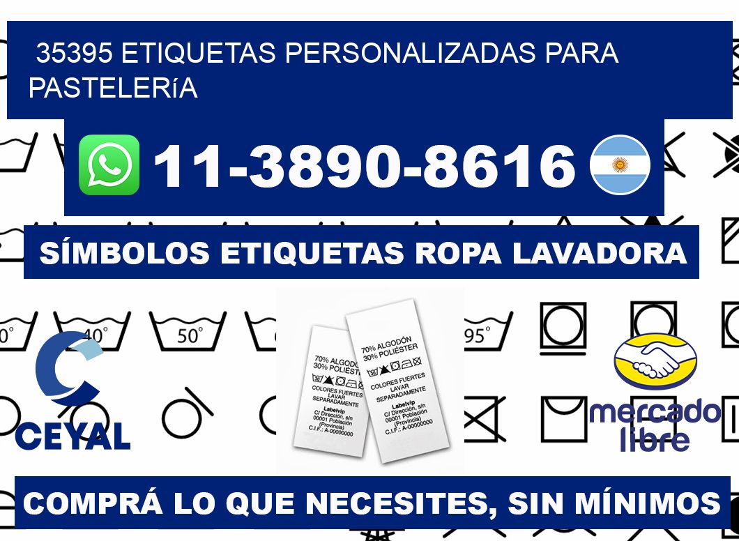 35395 etiquetas personalizadas para pastelería