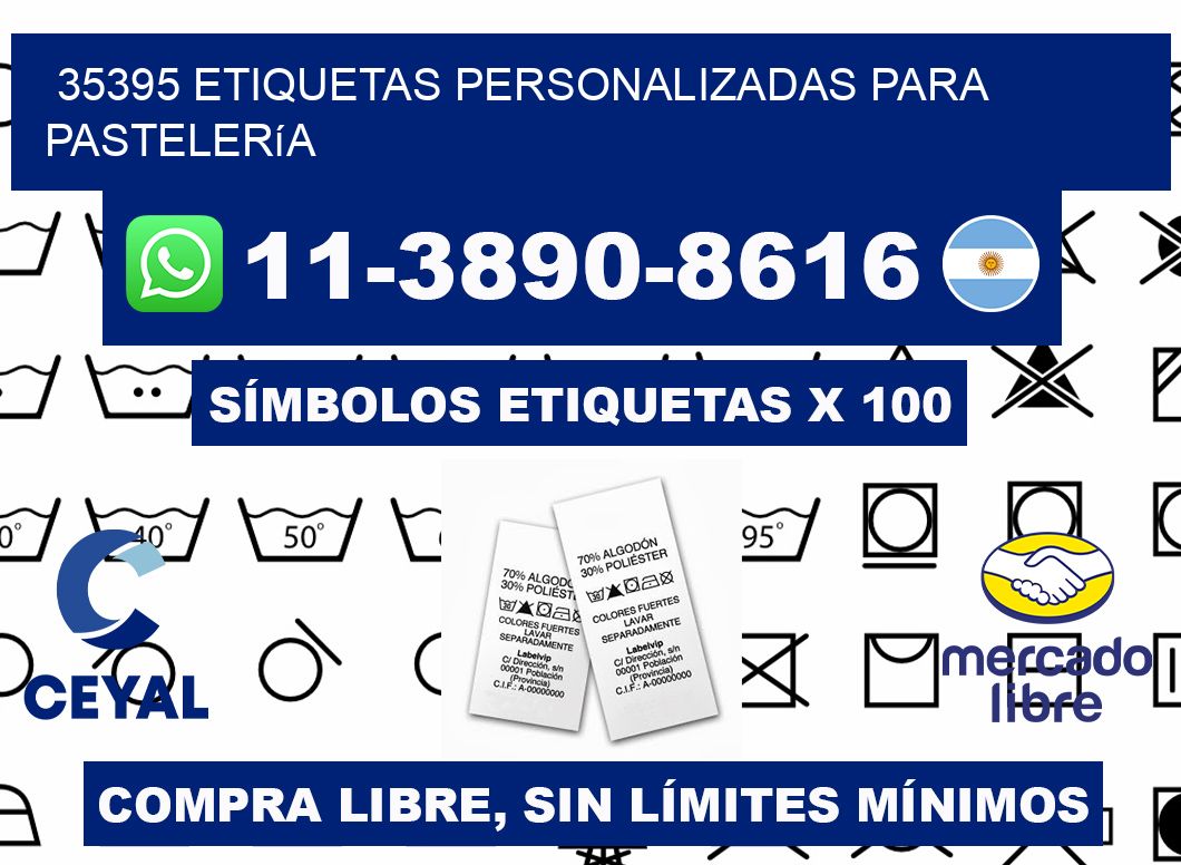35395 etiquetas personalizadas para pastelería