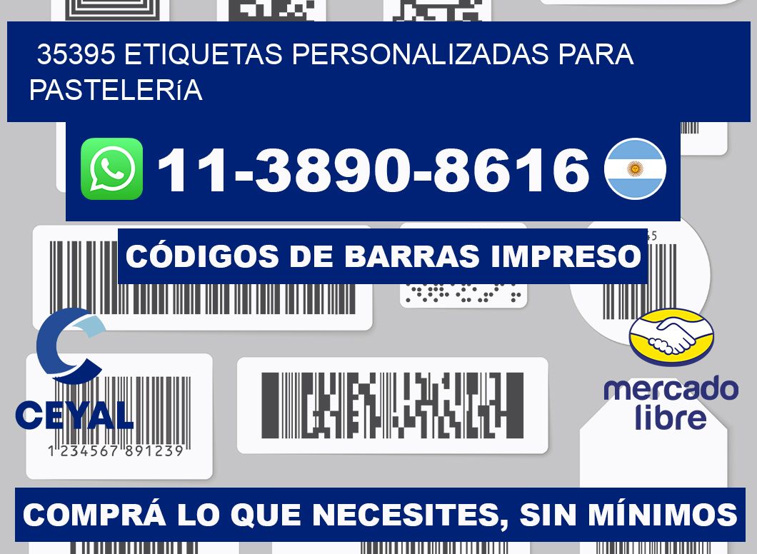35395 etiquetas personalizadas para pastelería