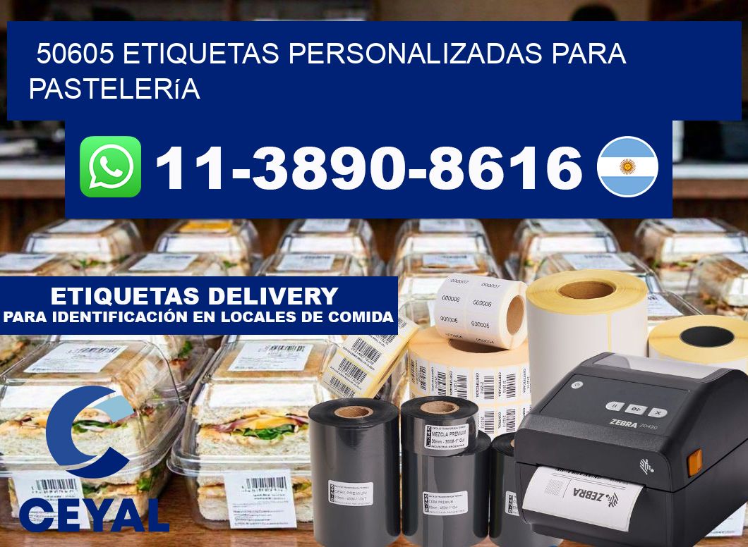 50605 etiquetas personalizadas para pastelería