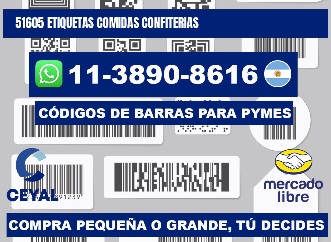 51605 etiquetas comidas confiterias